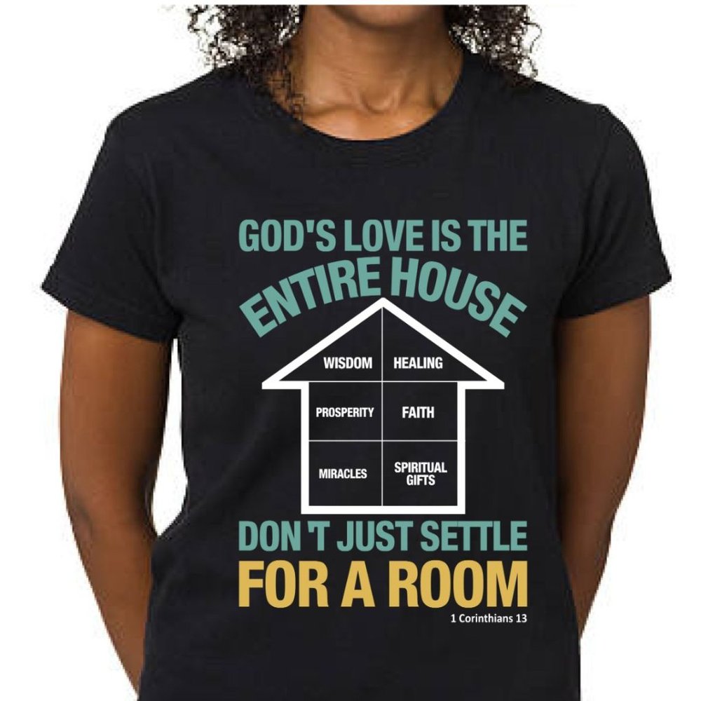Gods love Black Short Sleeve 100% Cotton T-Shirt